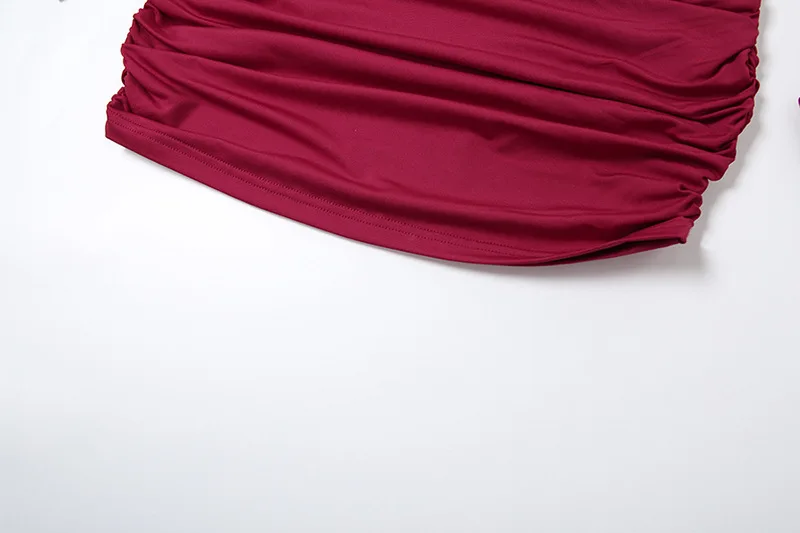 Pleated High Waist Slim Mini Dress Female Fashion Long Sleeve Patchwork Elegant Commute Dress Ladies Solid Autumn Dress