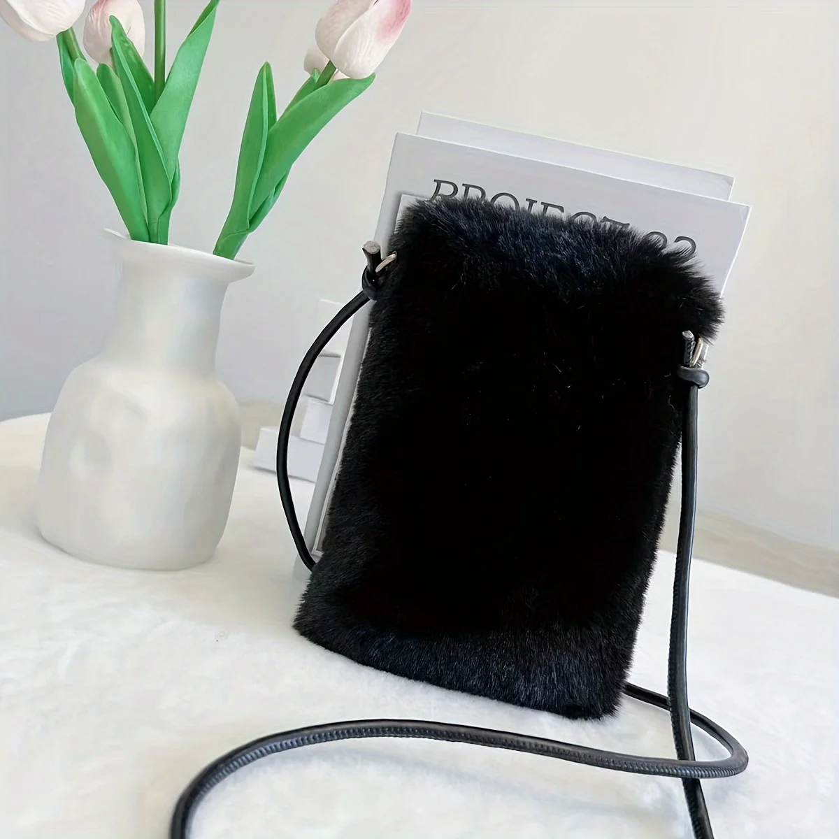 Women Handbags Fashion Plush Shoulder Bags Large Capacity Crossbody Bags for Women Phone Purse Small Flap For Autumn and Winter 5