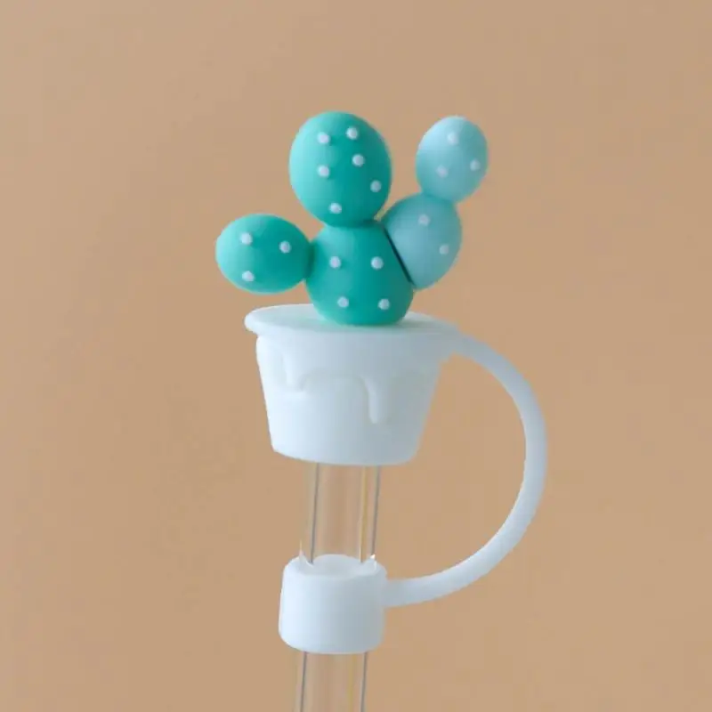 New Silicone Straw Plug For 6-8mm Drinking Dust Cartoon Plugs Tips Cover Kitchen Glass Cup Drinkware Tools Promotional Items