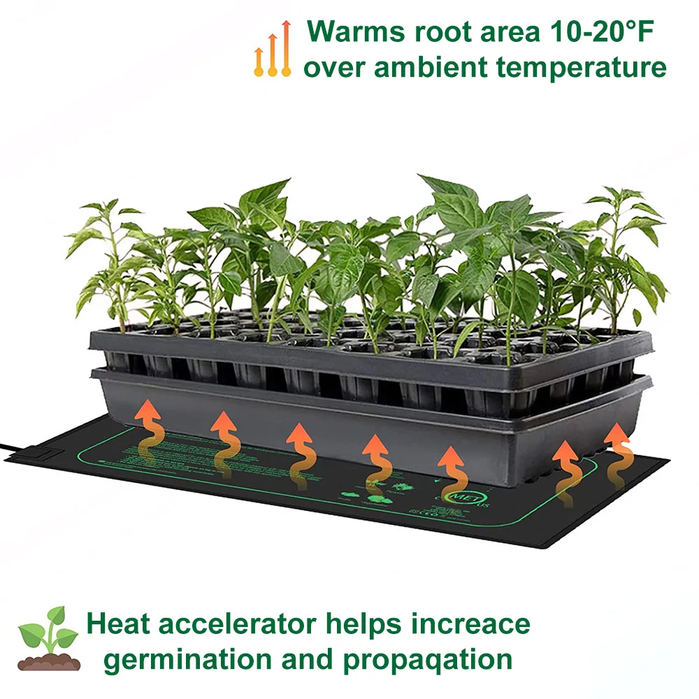 

10/25/50CM Seedling Heat Mat Indoor Plants Germination Waterproof Heating Pad Propagation Clone Starter EU/US/AU/UK Plug