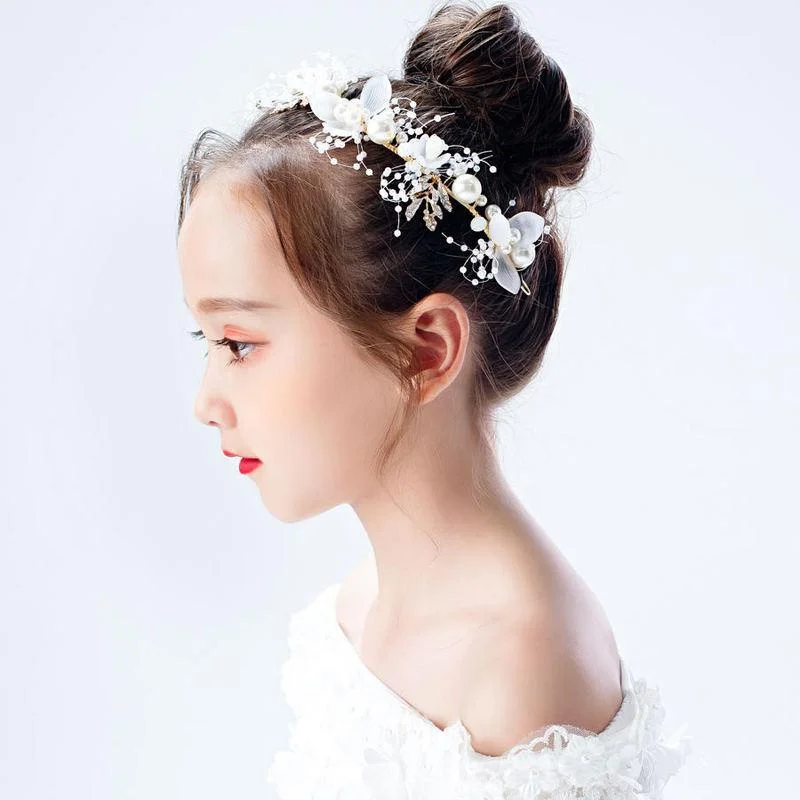 Neue Kinder Kranz Headbreads Prinzessin Tiara Krone Dekoration Braut Brautjungfer Hochzeit Fotografie Urlaub Foto Kopfschmuck – Detail 13
