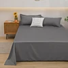 1 pc Bed Flat Sheet for Double Bed Plain Solid Color Top Sheets Single/Queen/King Flat Bedsheets Soft Home Bed Linen Sheets 2