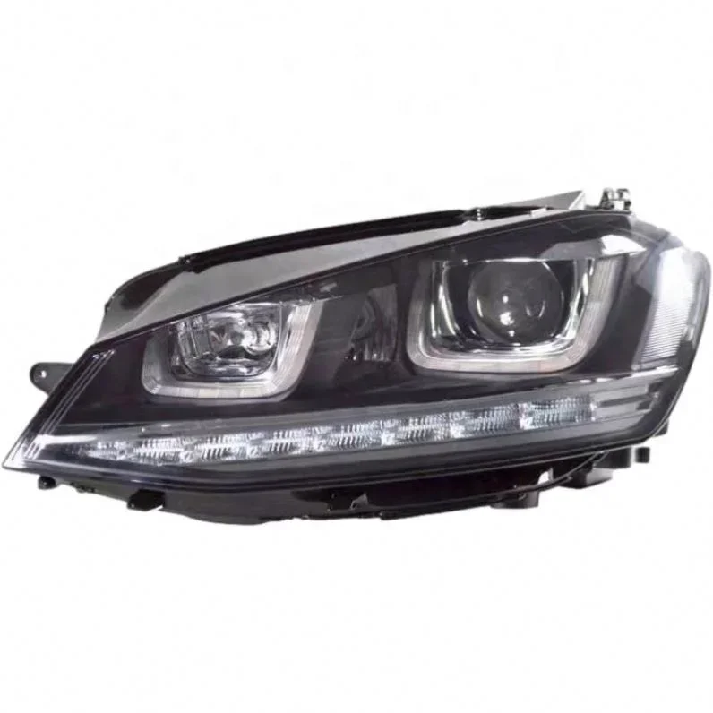 Upgrade led double U headlamp headlight plug and play for VW golf 7 head lamp head light 2014-