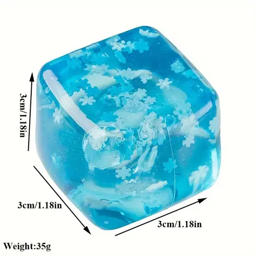 Squishy Ice Cube Fidget Toys, Stress Relief Ball for Adults Kids Anxiety, Sensory Toys for Autism ADHD, Easter Christmas Gift - Image 7