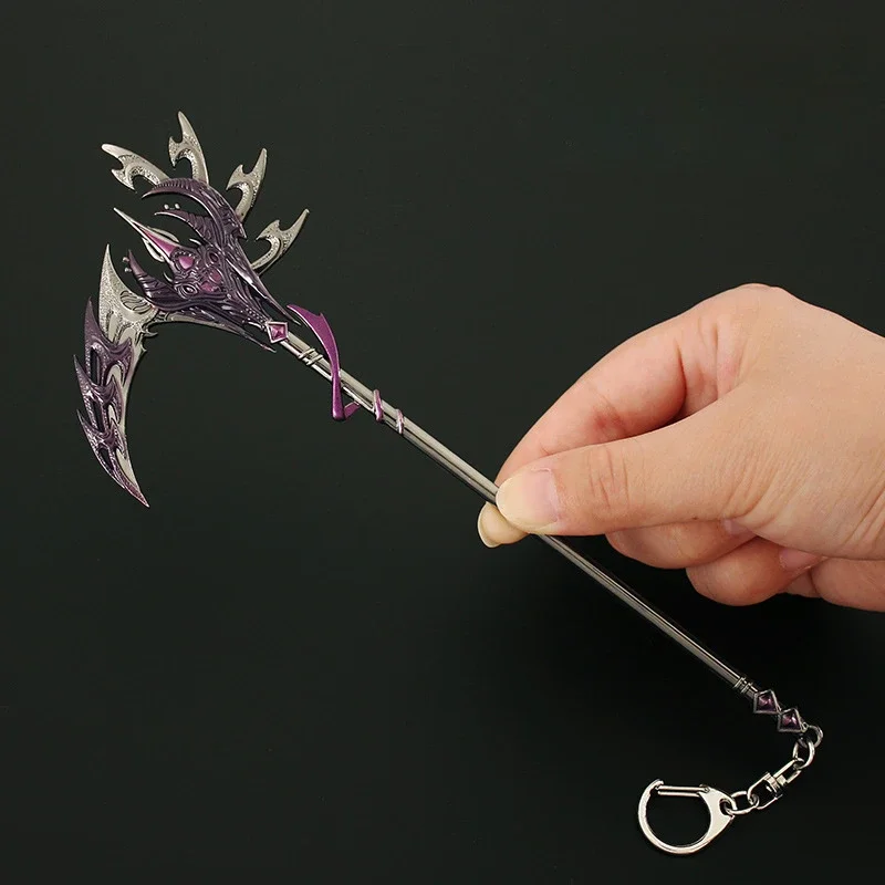 Douluo Game Surrounding Weapons 21cm Soul Master vs. Rocha God Bibi East Magic Sickle Zinc Alloy Weapon Model Gift Toys 4