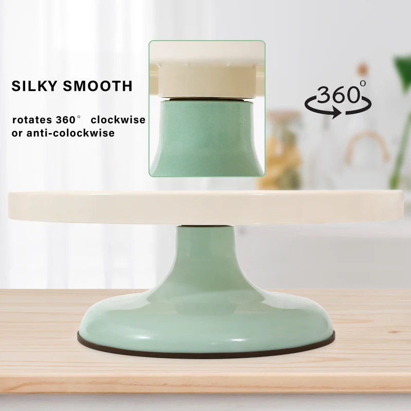 FAIS DU Pastry Turntable Plastic Cake Turntable Stand cake turntable cake decorating kit Non-Slip Rotating Cake Decoration Kit Kitchen Accessories Baking Tools