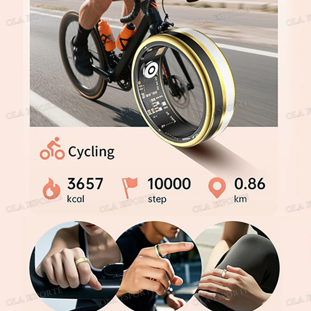 2026 Color Fashion Women Smart Ring Female Stainless Steel Intelligent Finger Rings Lady IP68 Waterproof Fitness Tracker Men New 6