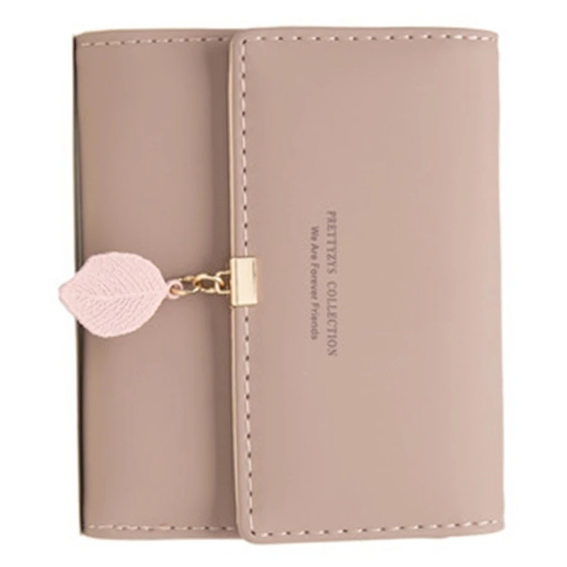 Trifold PU Wallet Card Cash Holder Multi Slot Purse for Girl Clutch Bag