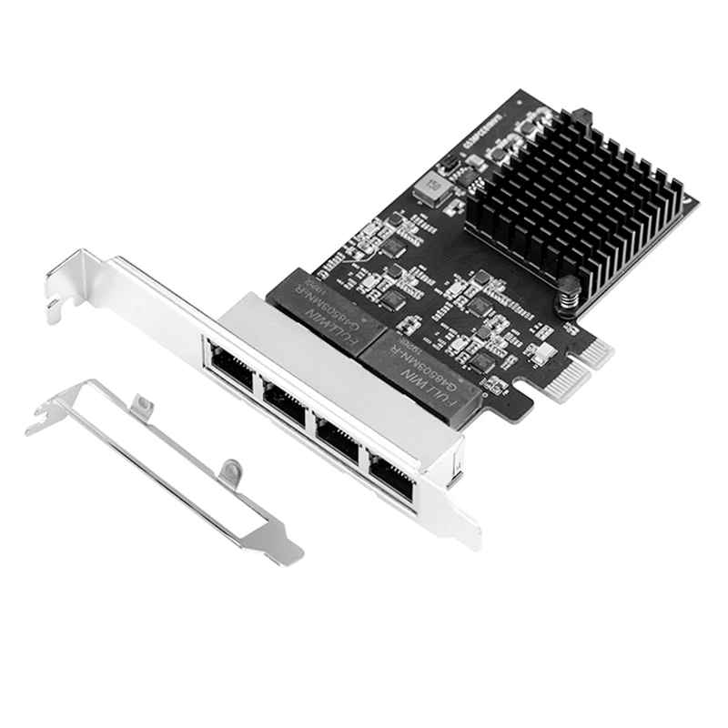 Pcie 4 Porte Scheda Controller Gigabit Ethernet 1X 1000Mbps Nic Muslimate Chip Con Staffa A Basso Profilo Per Desktop
