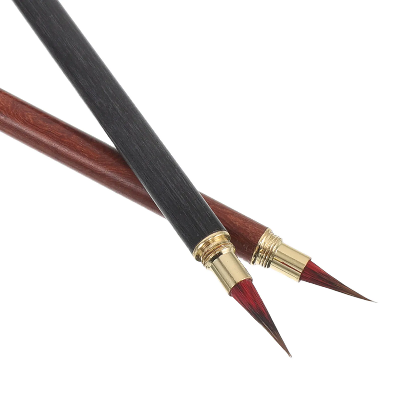 2pcs Chinese Calligraphy Brush Fine Tip Brush Pen With Protective Cap For Calligraphy Painting Drawing For Artists Beginners