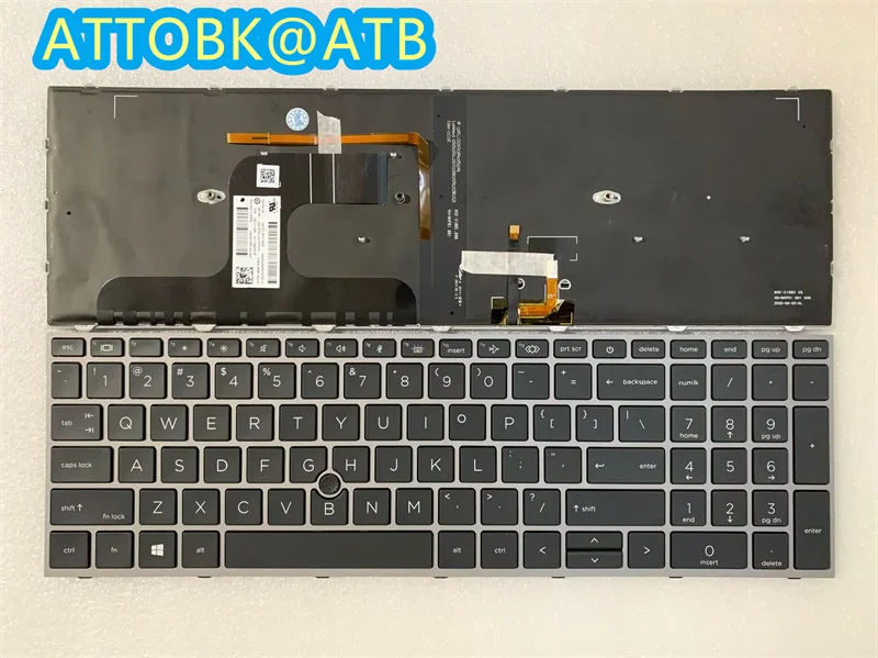 Teclado Portátil para hp Zbook Fury 17 g7 g8 Retroiluminado Inglês e Francês