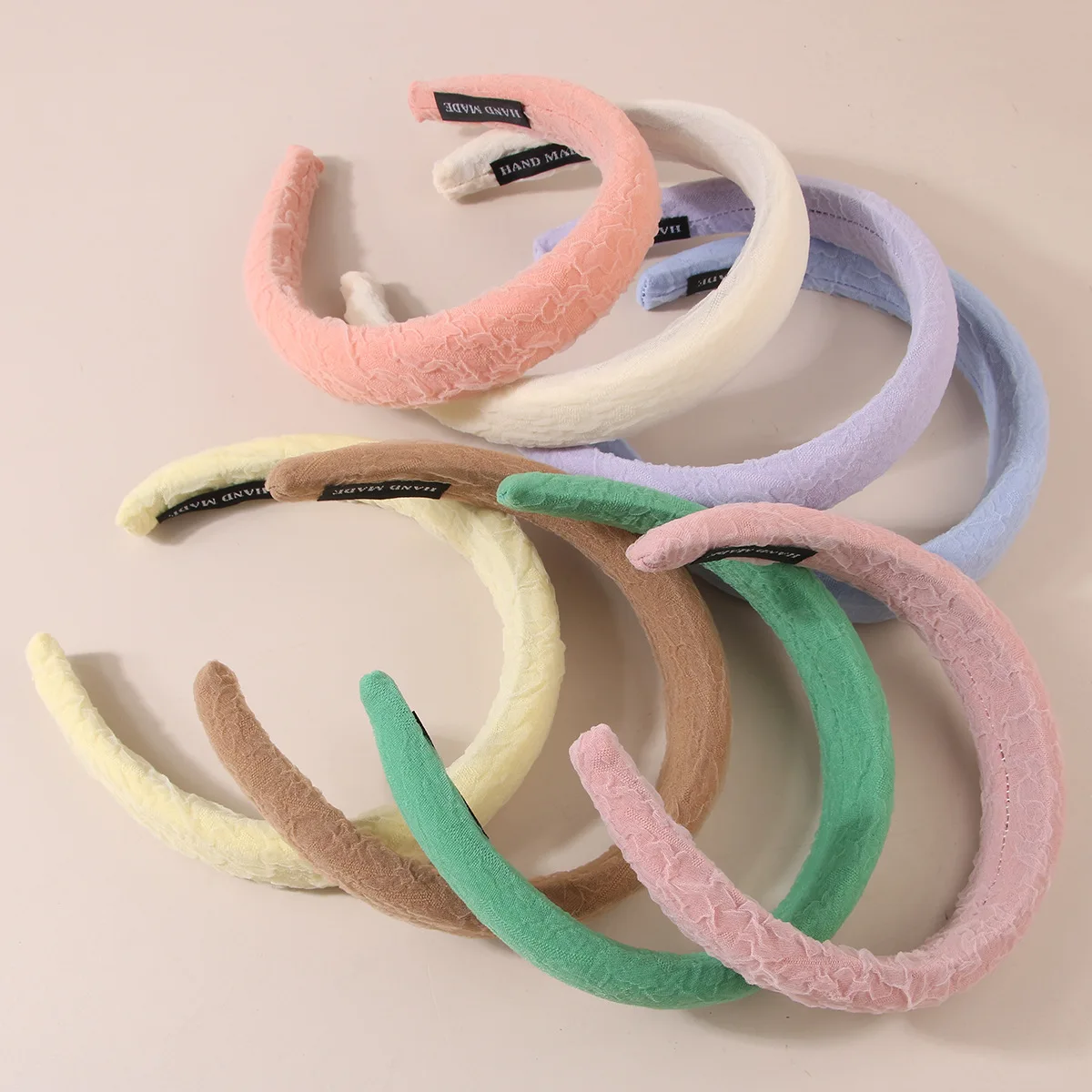 

2023Fahsion Hot Selling Korean Lace Pleated Sponge Wide Edge Headband Female Lift Head Band Face Wash Hair Accessories Wholesale