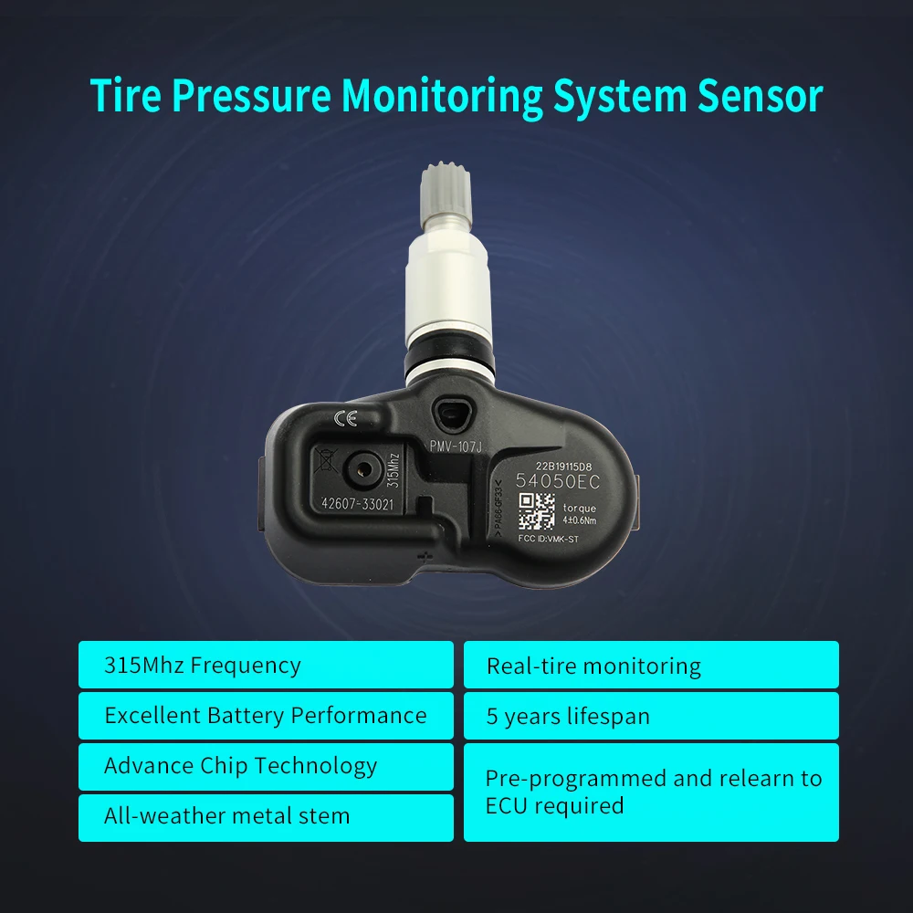 4PCS TPMS  Lexus, Scion Pontiac Toyota Camry Corolla RAV4 4Runner, 315MHz ü 42607-33021, PMV-107J