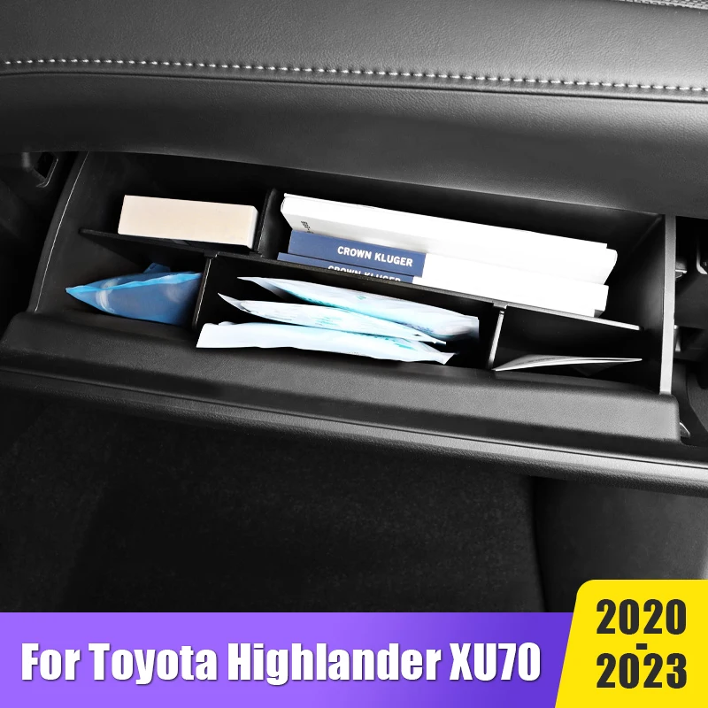 

Для Toyota Highlander Kluger XU70 2020 2021 2022 2023 Автомобильная компактная коробка для хранения с интервалом Органайзер лоток
