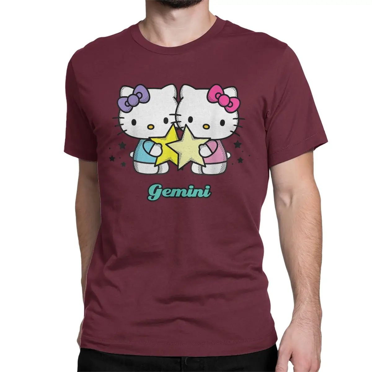 thumbnail image 1 of Camisetas de Hello Kitty para hombre y mujer, camisa de manga corta con cuello redondo, de algodón, regalo de cumpleaños, 1 of 5