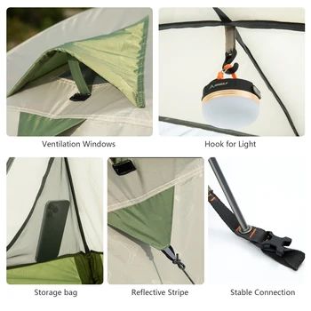 BISINNA Ultralight Outdoor Camping Tent 2 Person Double Layer Waterproof Portable Easy to Set up Tent for Hiking Travelli 2