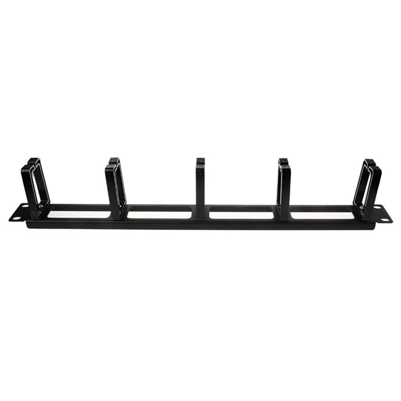 3X 19 Inch 1U Rack Cabinets Cable Management Network Organizer Hollow Metal Base Five Ring Detachable Wire Manager Frame