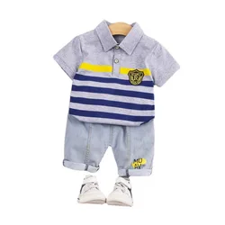 Ensemble de vêtements d'été pour bébés garçons et filles, T Shirt et short en coton à la mode pour enfants, 2 pièces/ensemble, tenue décontractée, nouvelle collection 