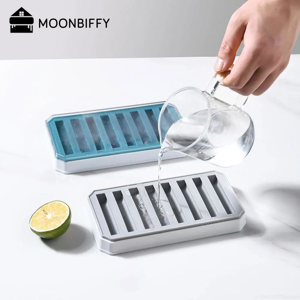 6 Holes Silicone Ice Cube Tray With Lid Ice Cream Mold DIY Maker