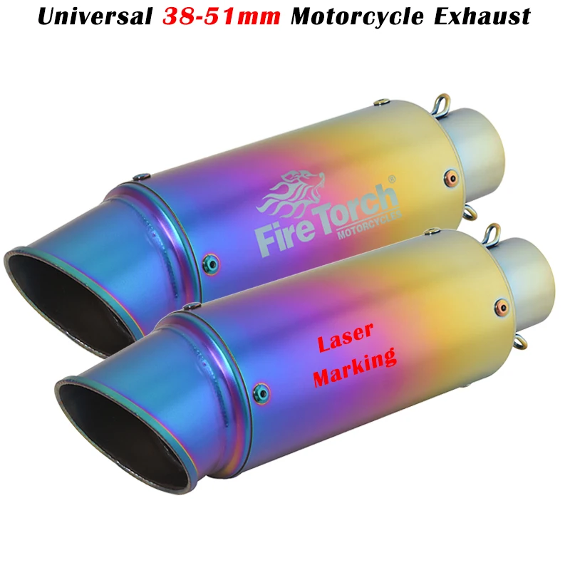 

Universal 51mm Motorcycle Exhaust Modified Race Escape System Project Muffler For CBR500 RC390 ER6N Street Triple 765 NMAX125