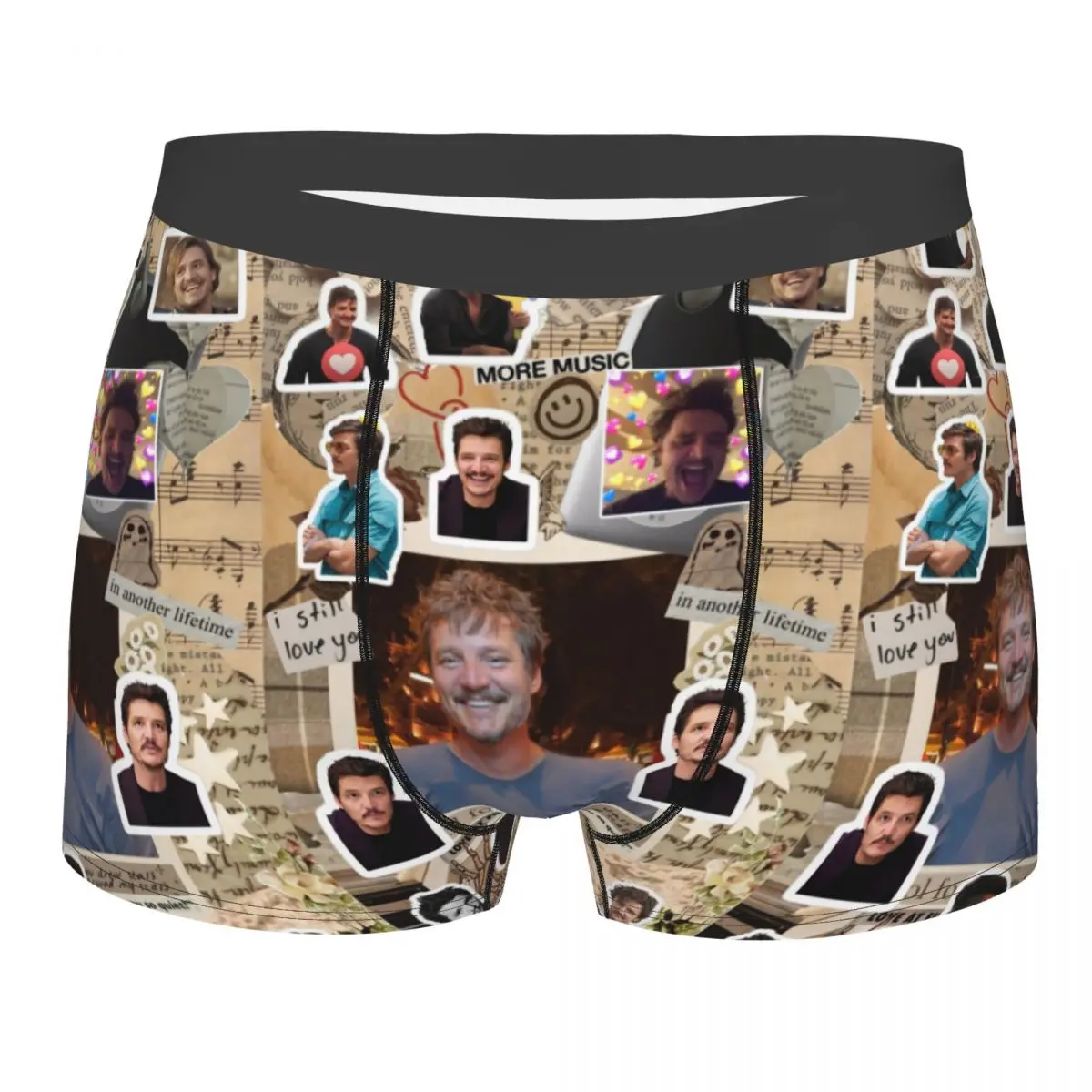 

Pedro Pascal Collage Underwear Men Sexy Print Custom Boxer Briefs Shorts Panties Breathable Underpants