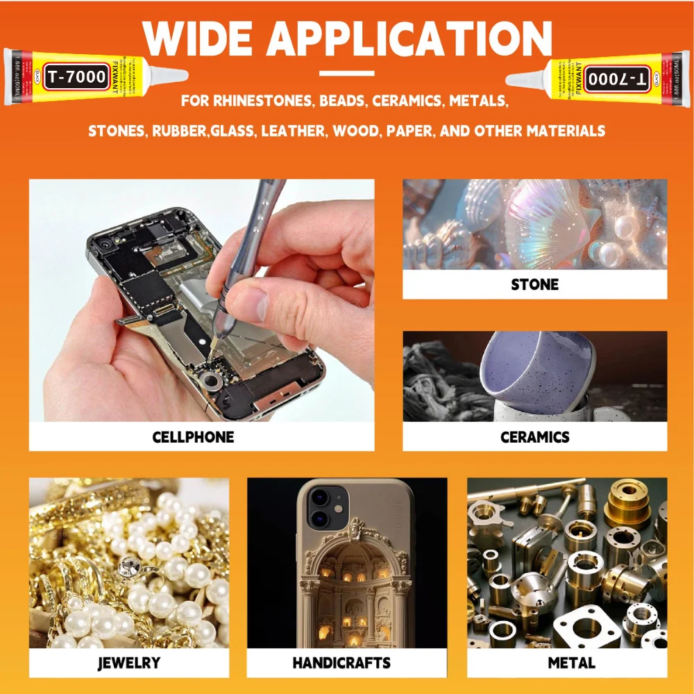 Premium Black T-7000 Strong Adhesive Glue for Electronics Repair (Available in 15ml/50ml/110ml)
