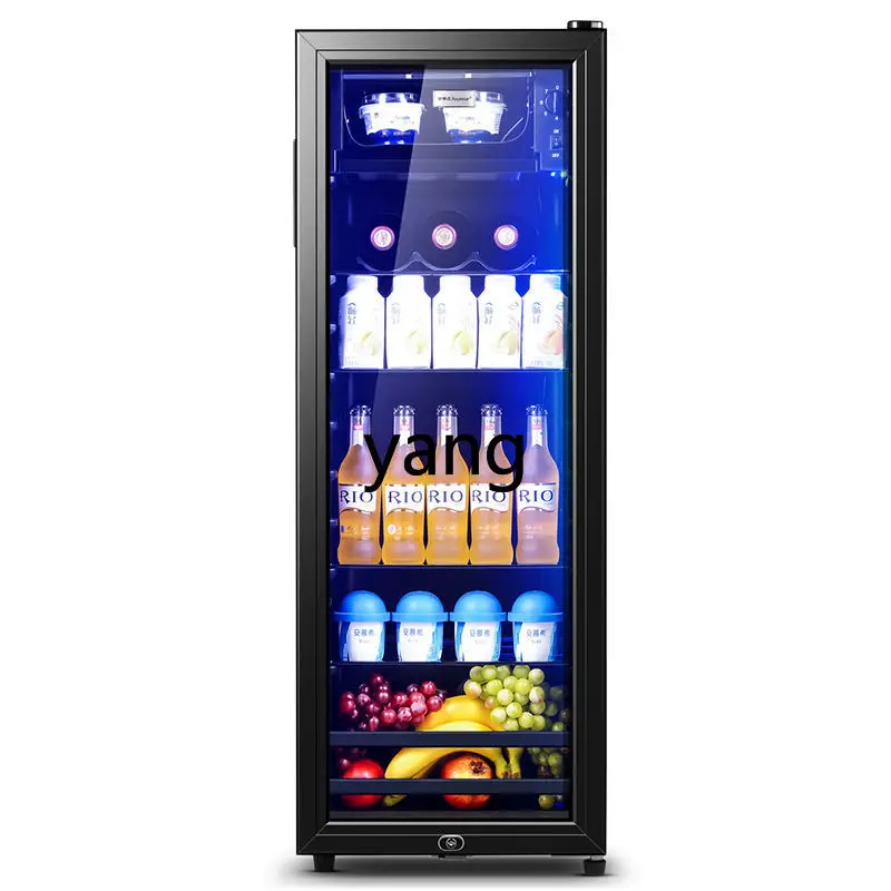 L'm'm Tea Drinks Office Mini Refrigerator Transparent Single Door Commercial Refrigerated Cabinet