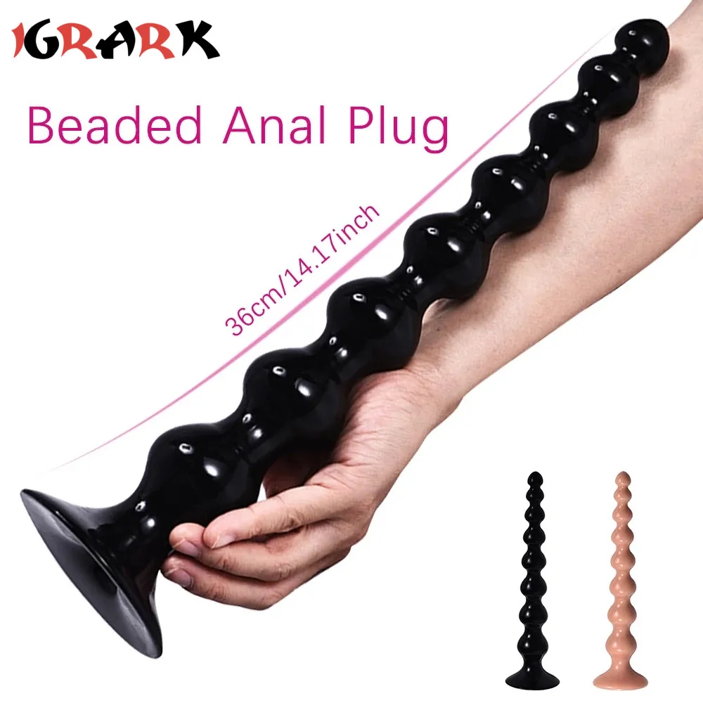 Anal Sex Toys 36CM Long Anal Plug Large Anal Beads Buttplug for Women Men Gay Anus Masturbator Vagina Expander