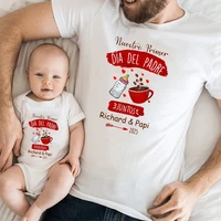 Personalised Our First Father's Day Family Matching Outfits Dad Shirts Baby Rompers Family Clothes First Father's Day Gift 2