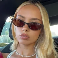 Lunettes de soleil ovales à petite monture pour femmes, nouveau Style rétro, Sexy, marron, tendance, nuances décoratives 3