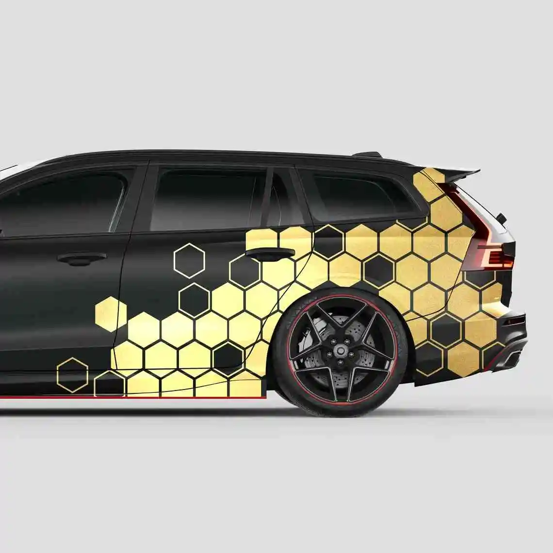 

Car Stickers Vinyl Hexagon Honeycomb Side Door Car Sticker Personalized Tuning Auto Accessories Honey Cells Decals Waterproof