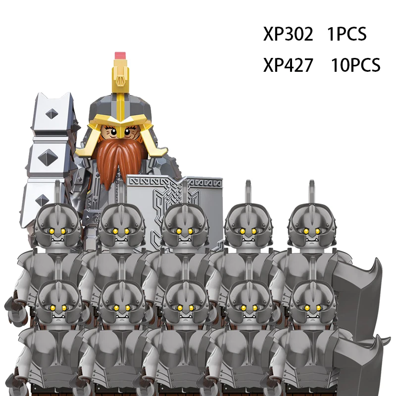 Medieval Elf Soldiers Guard Action Figures Mini Bricks Set - DIY Assemble Building Blocks Toy Collection