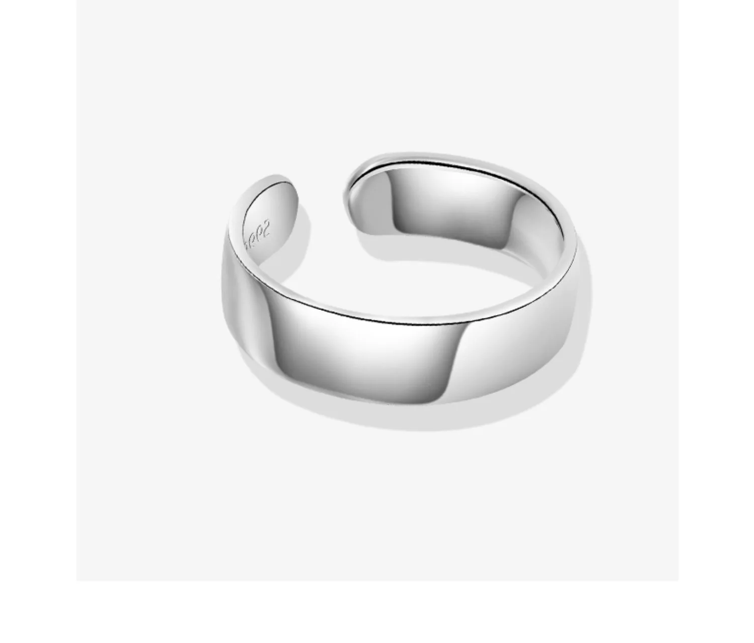 Neue Einfache Kreative Glatte 925 Sterling Silber Schmuck Temperament Runde Inisex Mode Beliebte Öffnung Ringe R175 – Detail 7