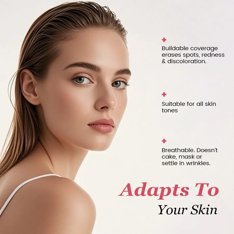 Fondotinta Adattivo al Tono della Pelle Smooche 30ml SPF15, Trucco Liquido che Cambia Colore, Leggero, Lunga Durata, Finitura Naturale - immagine 5
