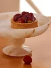 White Onyx Natural Marble Serving Tray for Dessert and Bread Luxury Fruit Bowl for Kitchen Counter or Dining Room Table 5