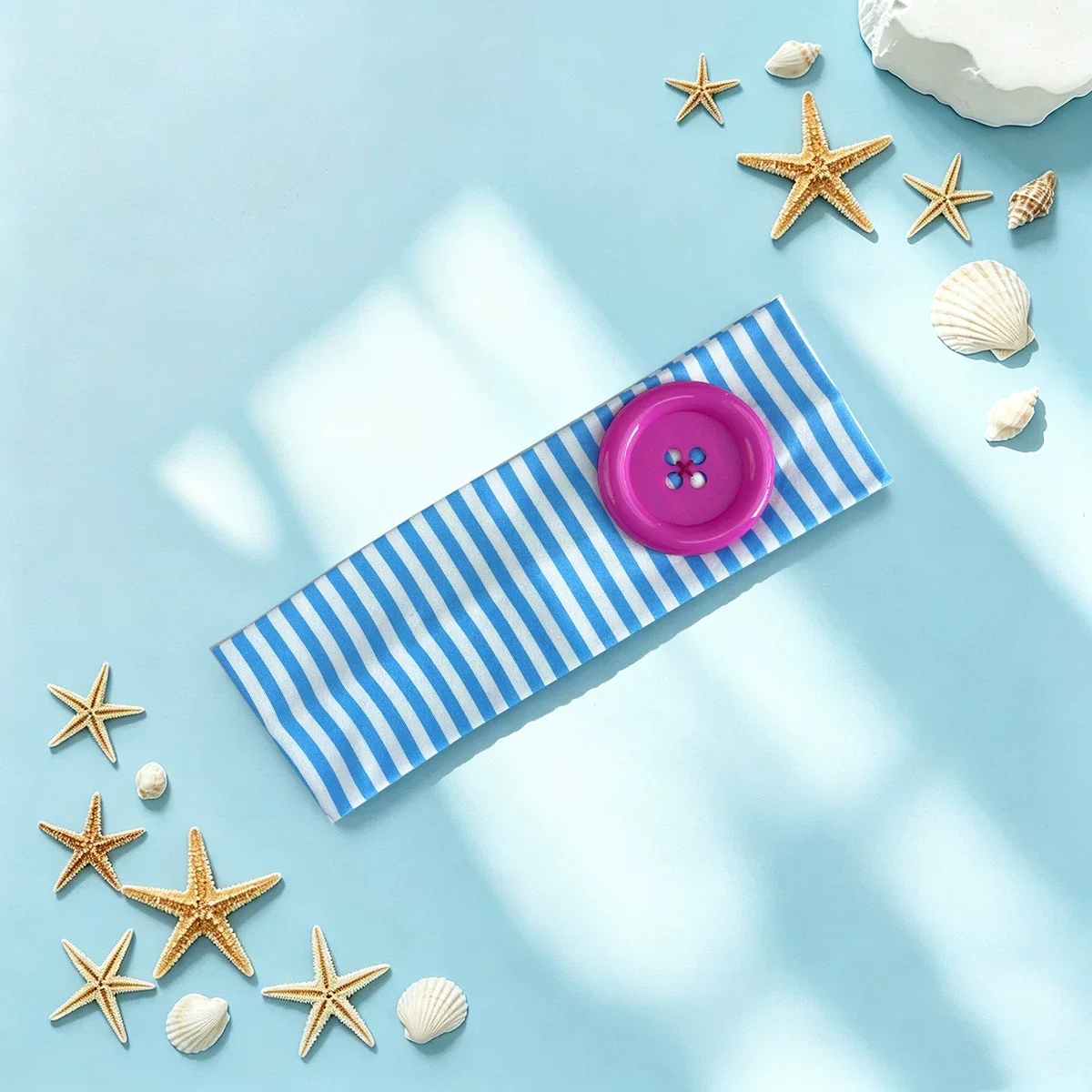 Retro Polka Dot Button Headband – Fashionable Y2K French Hair Accessory