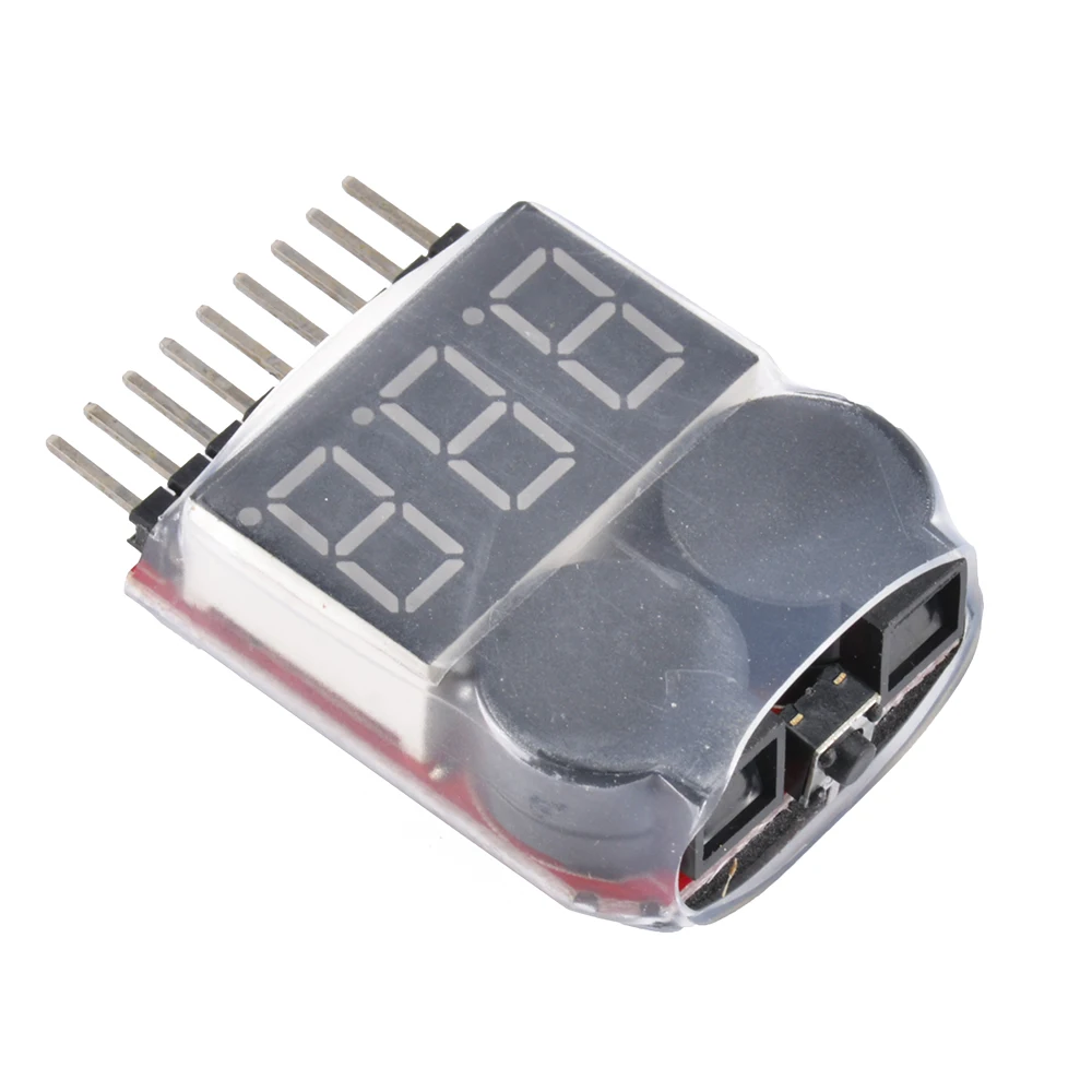 1s-8s Lipo batterie monitor Summer Alarm anzeige Spannungs prüfer Niederspannung salarm bx100 für RC Modell auto Hubschrauber teile – Detail 1