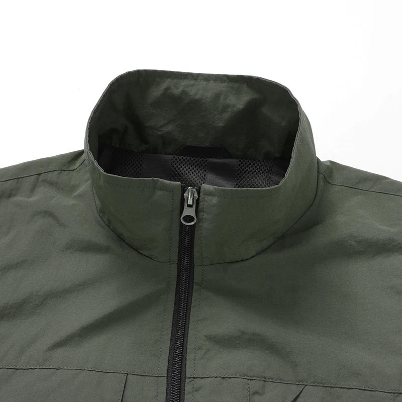 Multi-pocket Sleeveless Jacket Waterproof Vest Men's Summer Tactical Military Motorcyclist Fishing Vest cooling vest fisherman vest