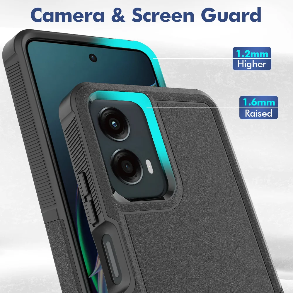 Enhanced Shockproof Hard Cover Protective Phone Case with Screen Protector - Dual Layer Protection