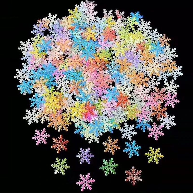 Christmas Artificial Snowflakes Decorations Snowflakes Confetti Christmas Home Decorations 300pcs 600ppcs Christmas Ornaments Winter Snow Decoration