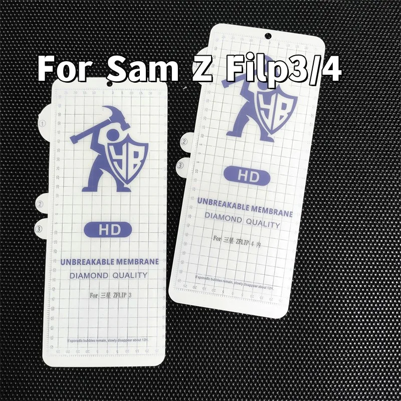 2 Pezzi Pellicola Idrogel Per Samsung Galaxy Z Filp 5/4/3 5G Copertura Completa Membrane Anteriori Morbide E Trasparenti Proteggi Schermo Pieghevole N