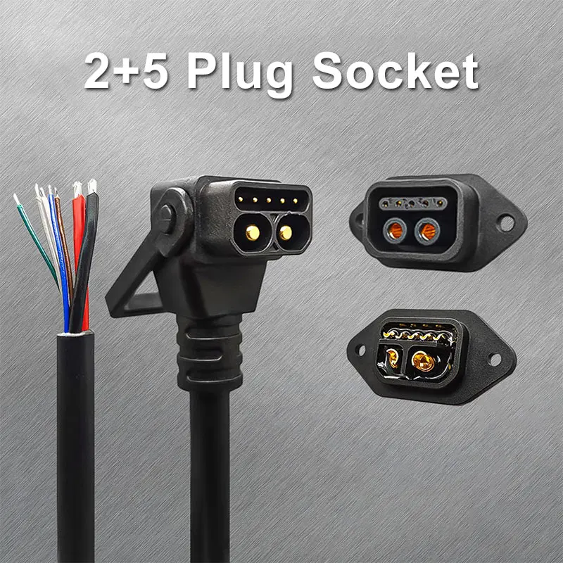 Veículo Elétrico Carregamento Plug Masculino Feminino Conector da Bateria de Lítio à Prova d Água E-bike Power Exchange Plug Linha de Soquete Mais 5