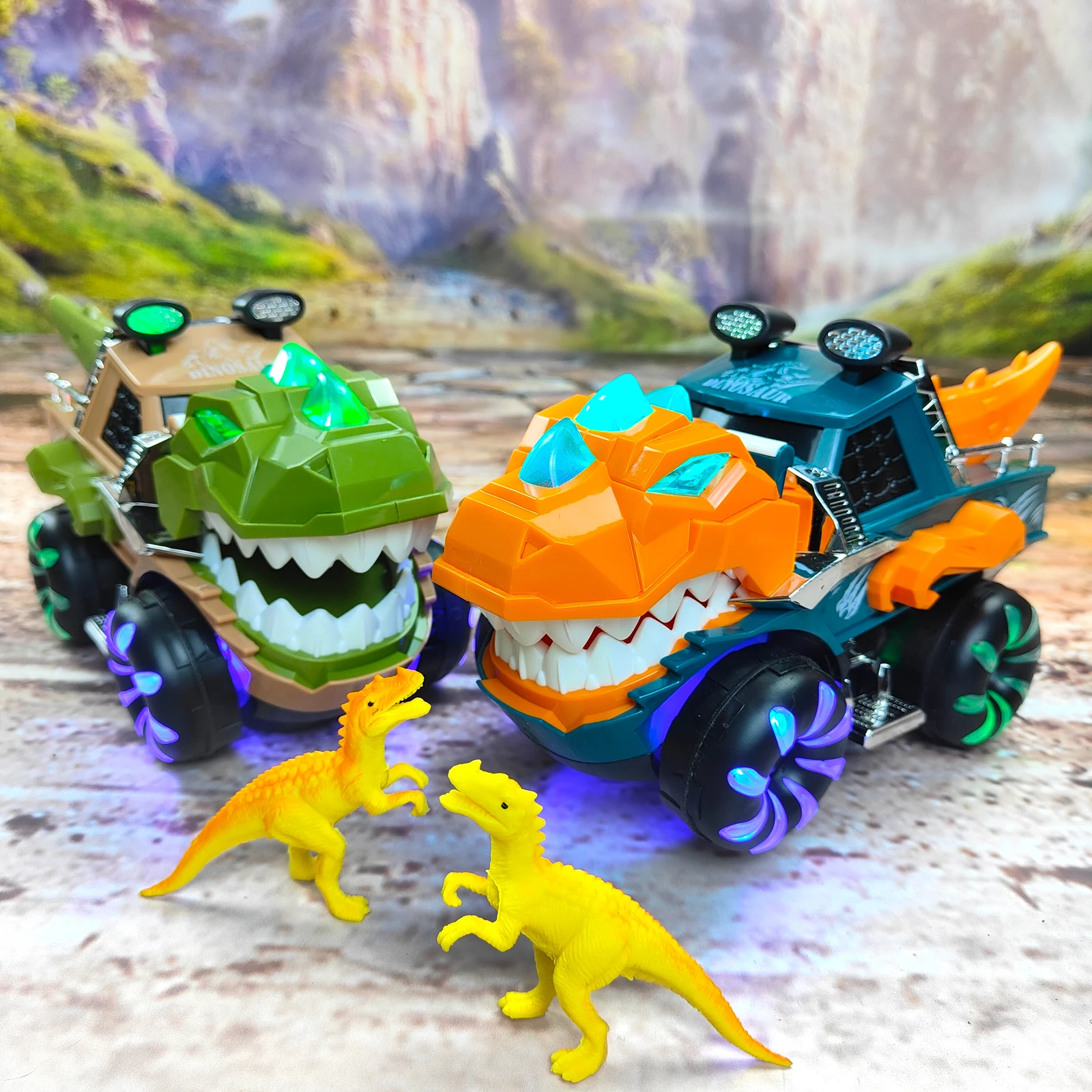 Dinosaur Car Electric Dancing Deformation Rotating Universal Boy Toy Child Kid Girl Car Christmas Birthday Gift 4