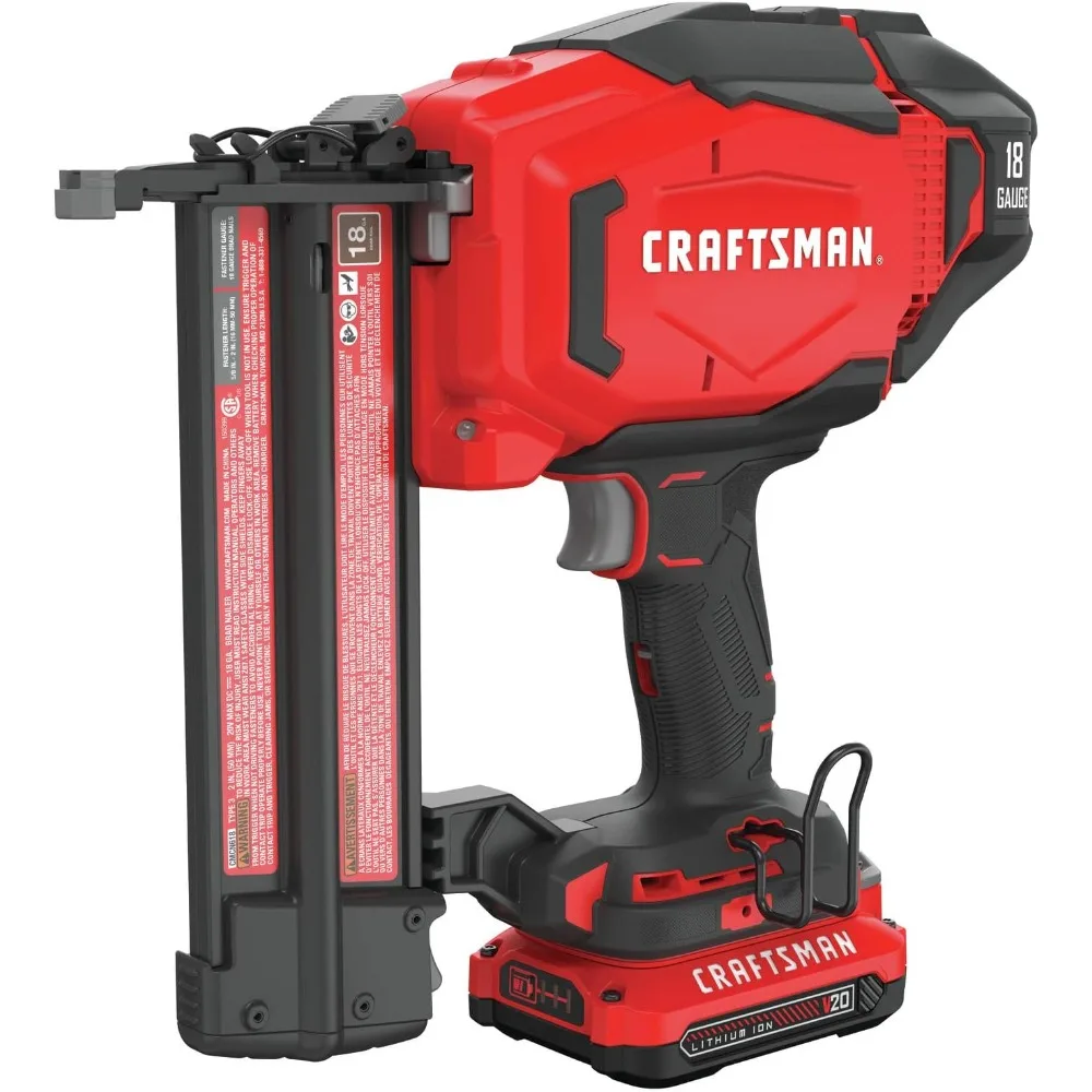 

CRAFTSMAN V20 Cordless Brad Nailer Kit, 18GA (CMCN618C1)