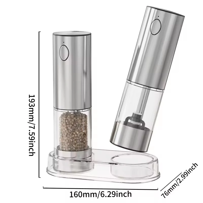 Rechargeable Electric Pepper Grinder Set 2