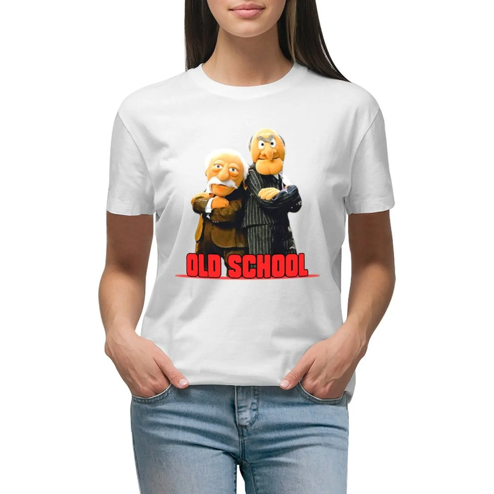 

statler and waldorf T-shirt lady clothes plus size tops Female clothing clothes for Women