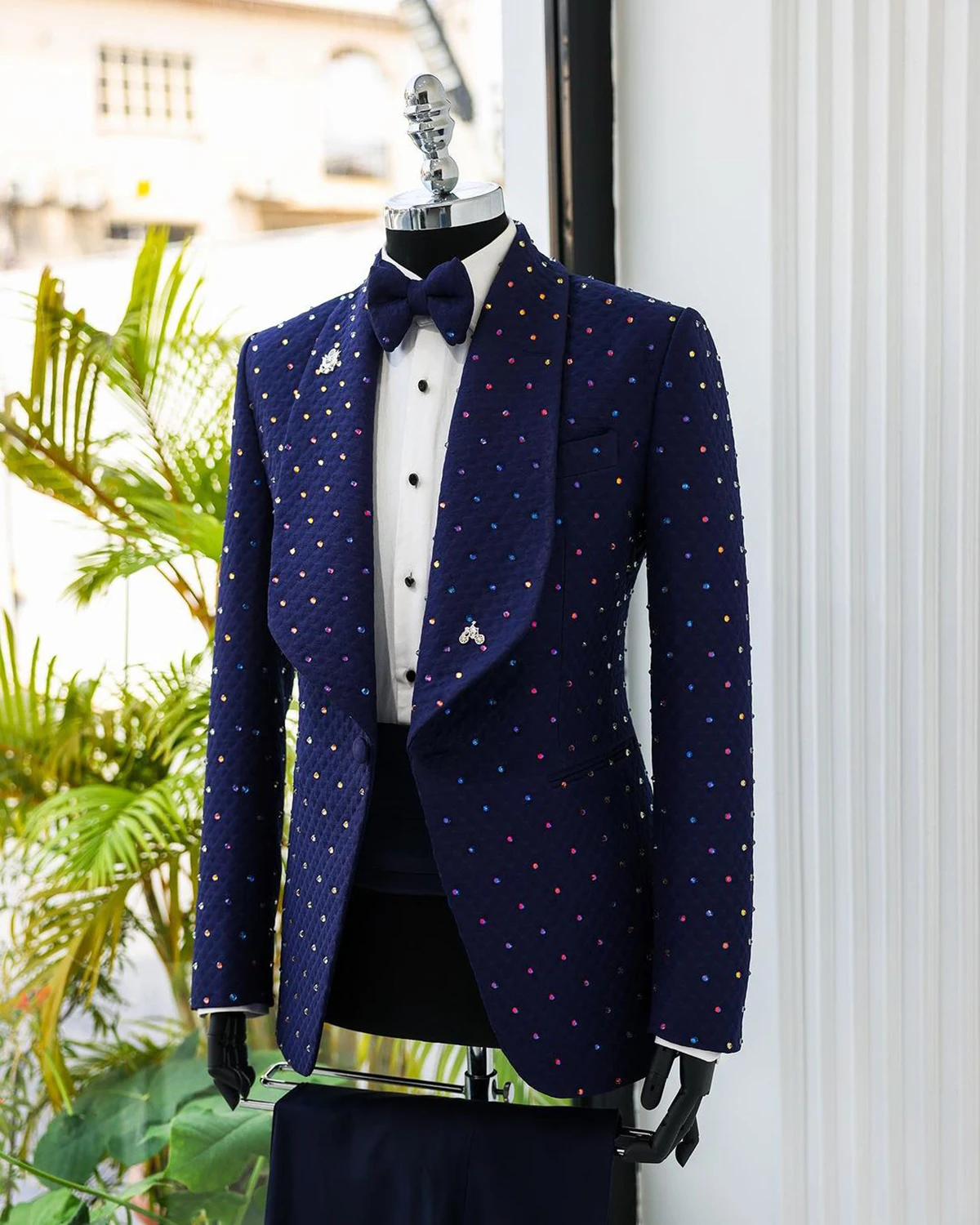 Handmade Men 2 Pieces Wedding Suits Tuxedos Groom Wear men wedding suits