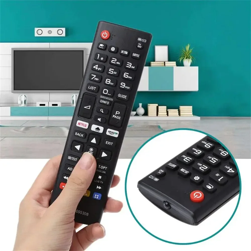 Universal Remote Control Replacement Black D-Pad Learning IR Remote Control LG Electronics For AKB75095308 LG SMART TV 433MHZ