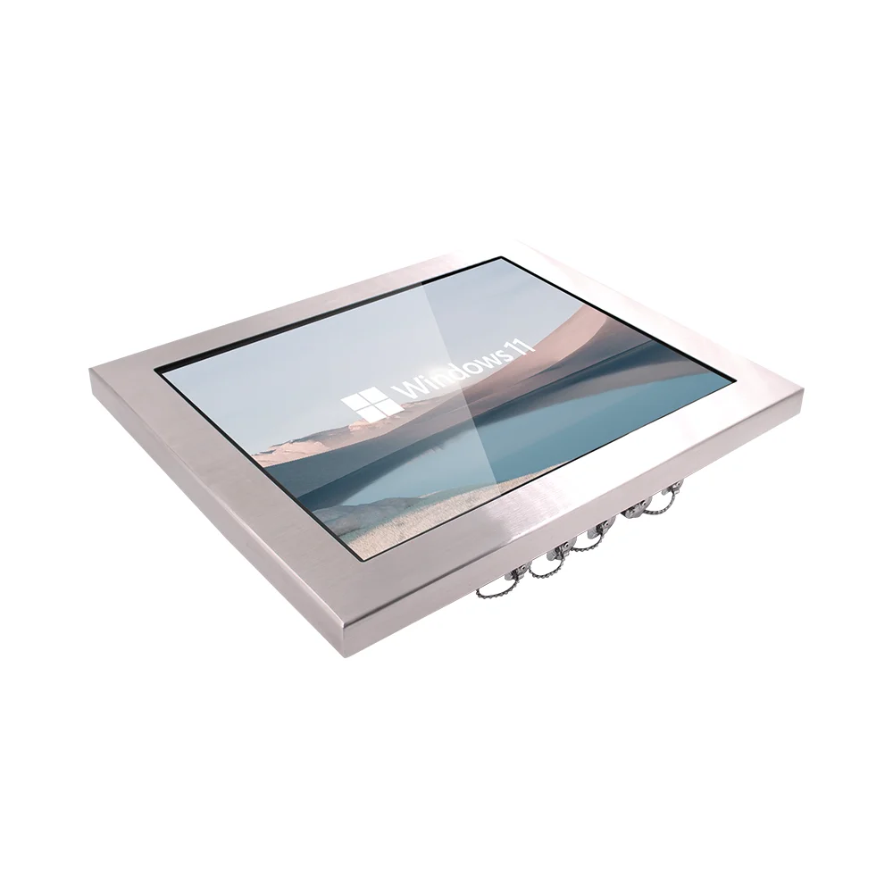 Fanless Industrial All In One Panel PC IP67 Stainless Steel Enclosure Resistive Touch Panel PC