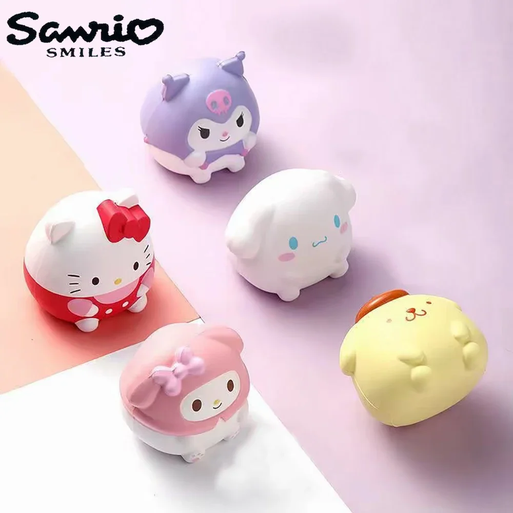 

Декомпрессионная плюшевая игрушка Hello Kitty, 9 см, Sanrio Kuromi Cinnamoroll, сжимаемая игрушка для снятия стресса, кавайная мелодия, аниме, мультяшный детский